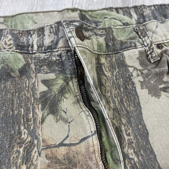 Vintage Duxbak Realtree Camo Hunting Jeans Pants Mens 40x32 Made in USA I - Picture 6 of 14
